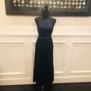 Amazing 😍 David’s Bridal blue long dress 👗😍✨